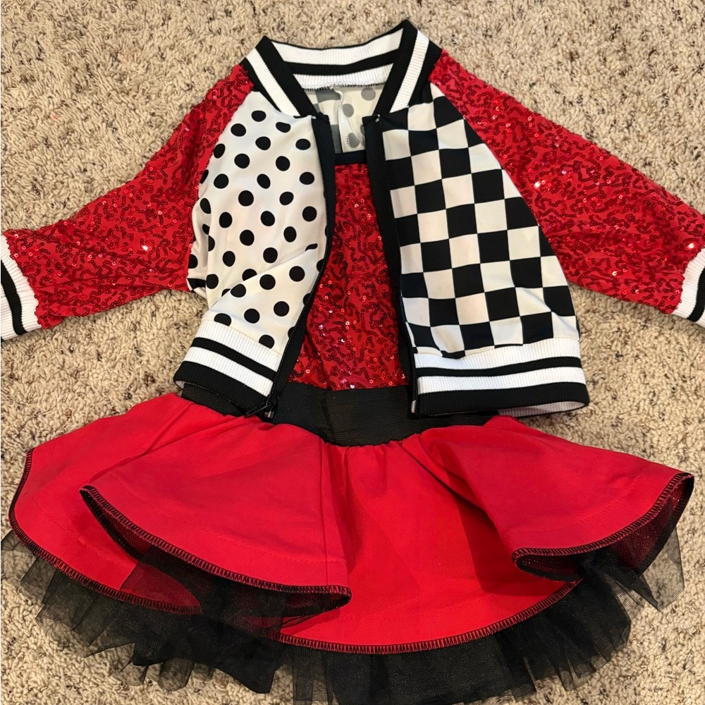 Red and Black Kids Costume Set